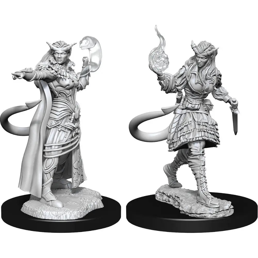 WizKids Unpainted Tiefling Female Sorcerer (2) - Roleplaying Games