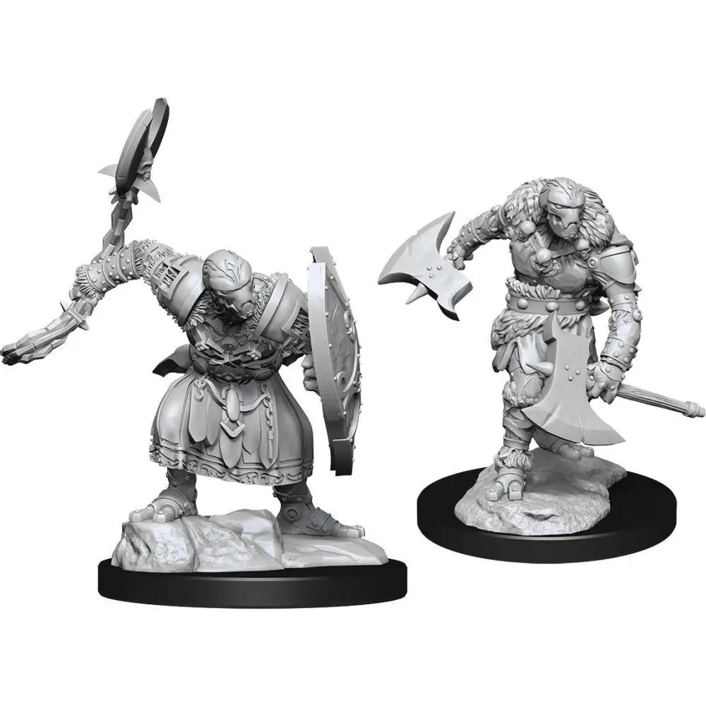 WizKids Unpainted Warforged Barbarian (2) - Roleplaying Games