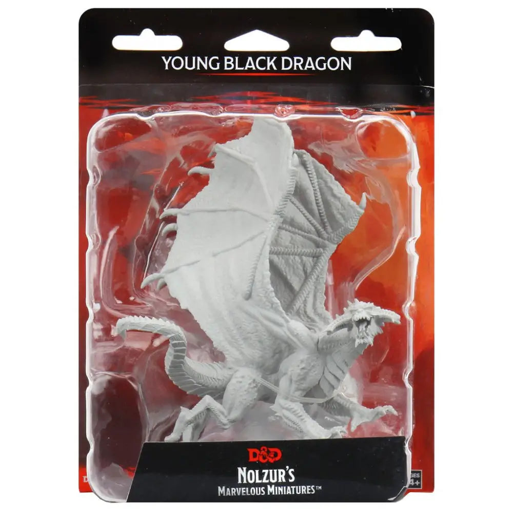 WizKids Unpainted Young Black Dragon - Roleplaying Games