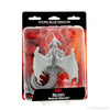 WizKids unpainted young blue dragon miniature in gray with intricate details from nolzurs marvelous miniatures