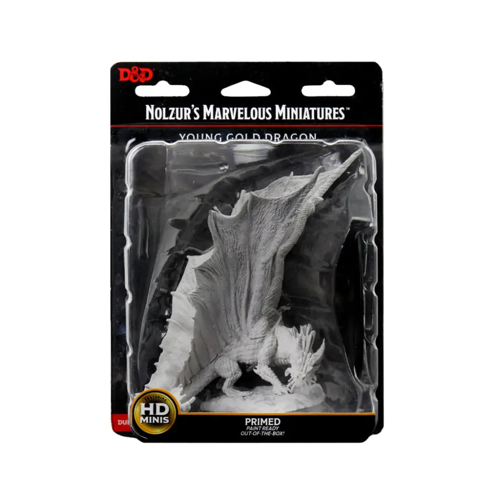 WizKids Unpainted Young Gold Dragon - Roleplaying Games