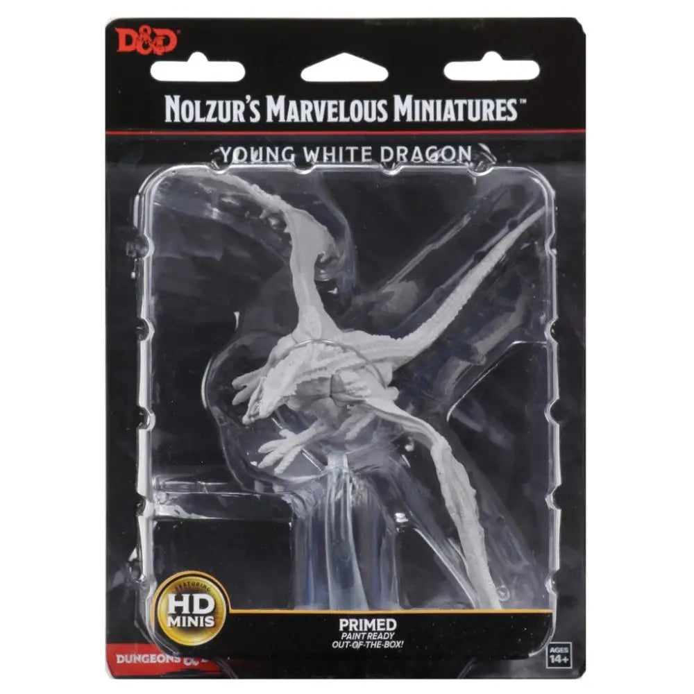 WizKids Unpainted Young White Dragon - Roleplaying Games