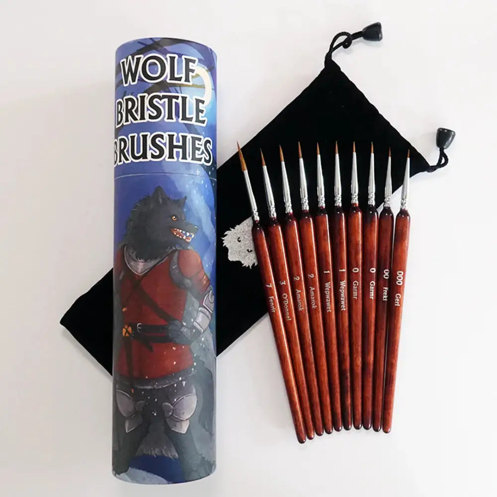 Wolf Bristle Brush Set Paint & Tools ACD   