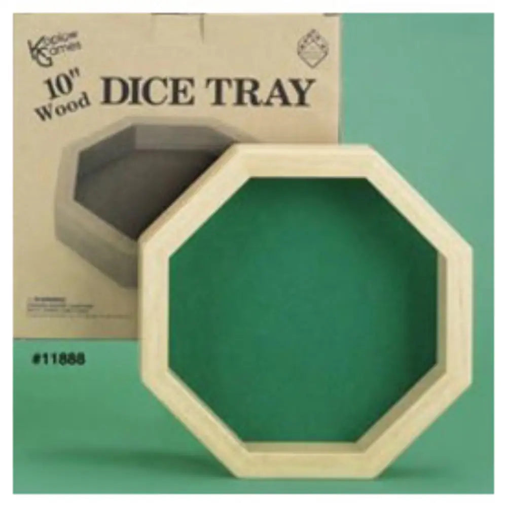 Wood Dice Tray Octagon 10" Dice & Dice Supplies Koplow   