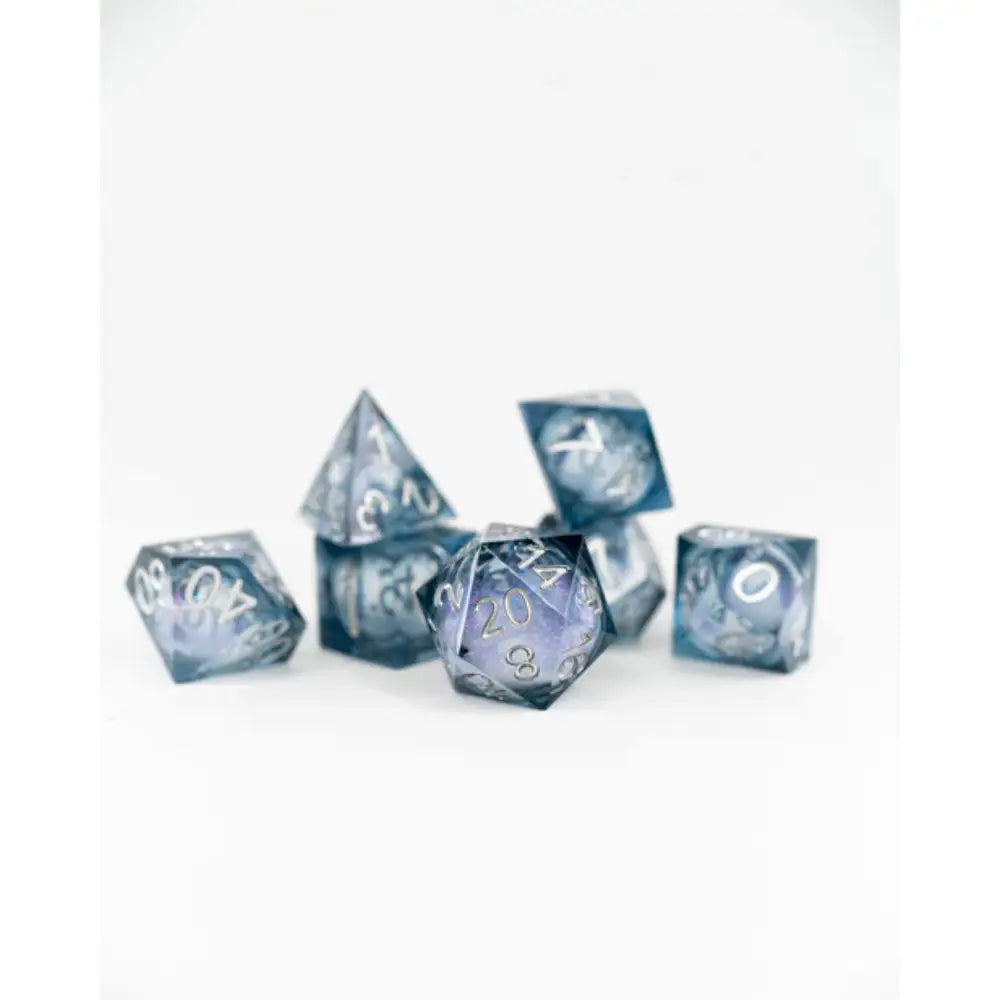 Worldweaver Sharp Edge Liquid Core Polyhedral (D&D) Dice Set (7) - Dice & Dice Supplies