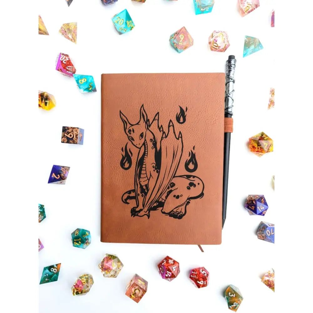 Wyrmling Wondering Mini Dot Leather Journal Toys & Gifts North To South Designs   