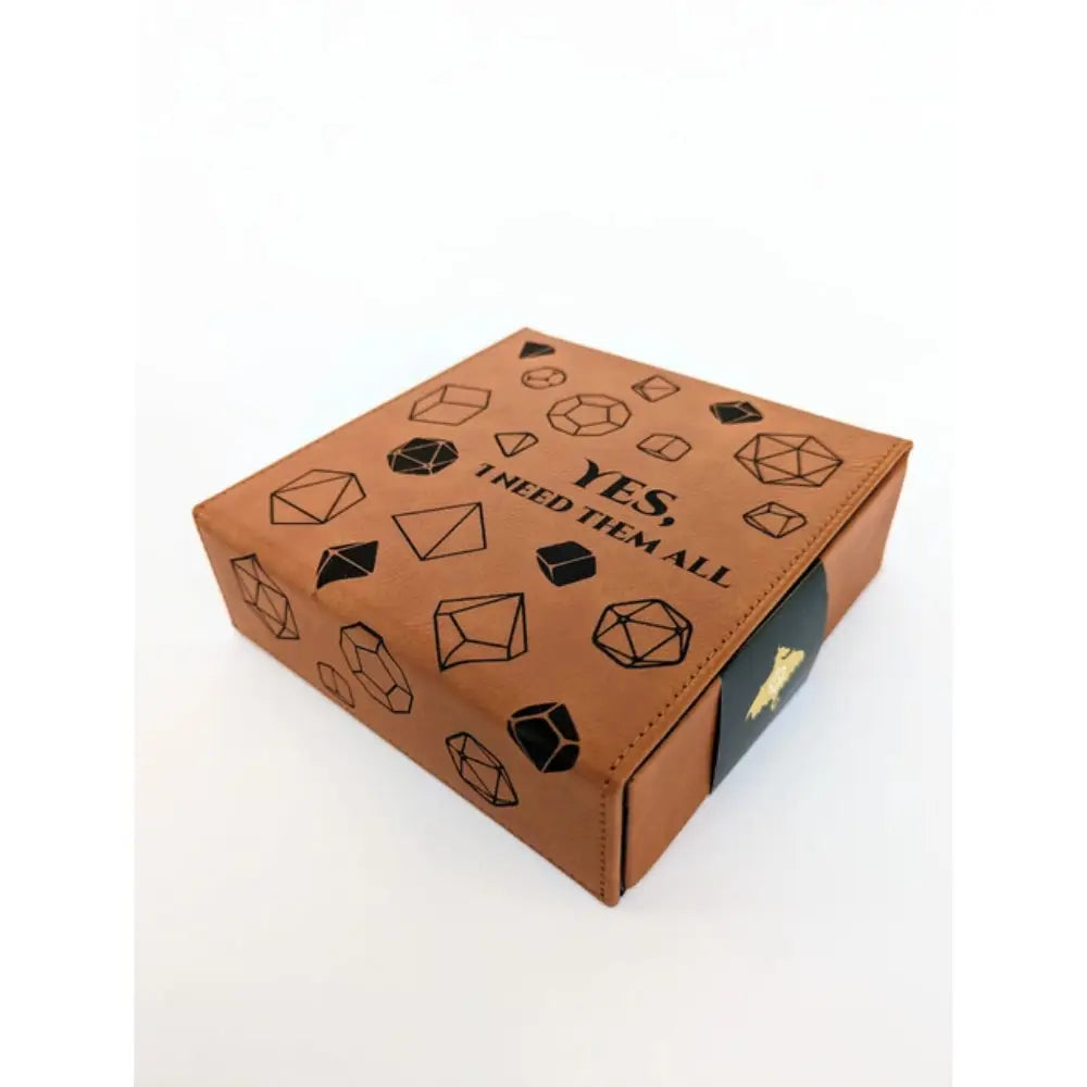 Yes I Need Them All - Vegan Leather Dice Box - Gifts