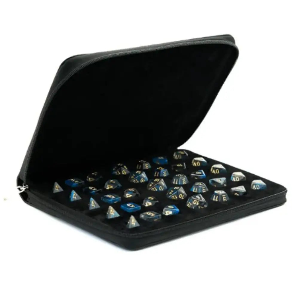 Zip-Up Black Leather Dice Case - Dice & Dice Supplies